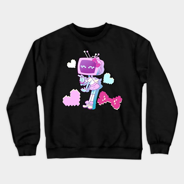 Kawaii Pixel Tv Crewneck Sweatshirt by TheSamDS